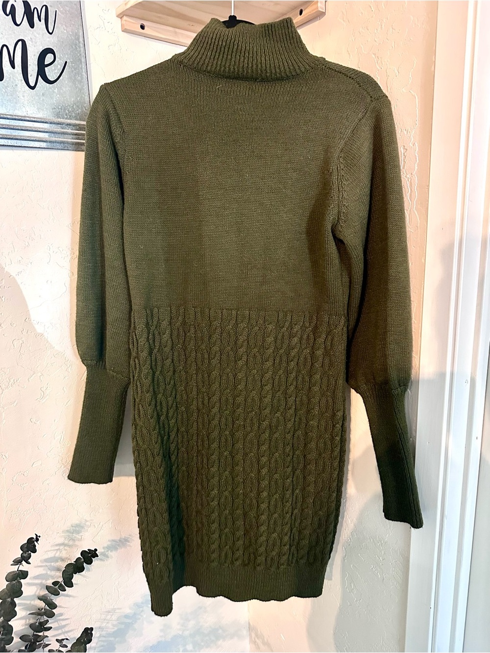 Lulu's Olive Green Knit Turtleneck Sweater